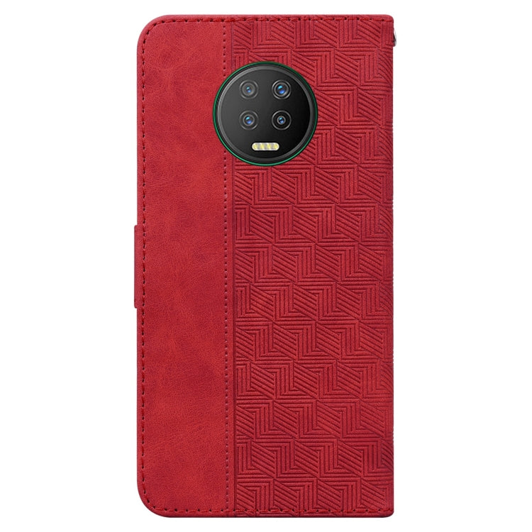 For Infinix Note 7 X690 Geometric Embossed Leather Phone Case
