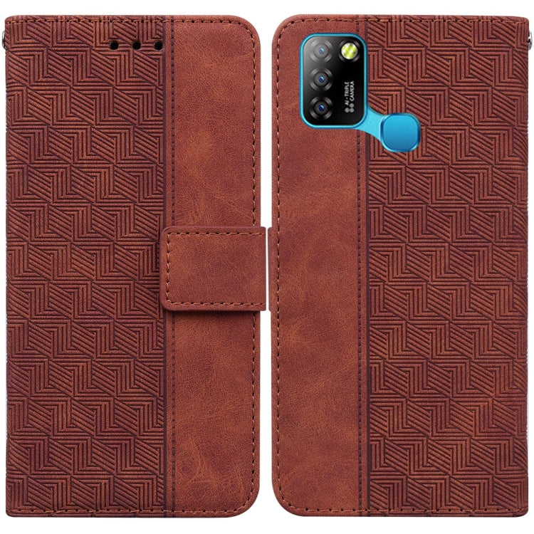 For Infinix Smart 5 X657 / Hot 10 Lite Geometric Embossed Leather Phone Case