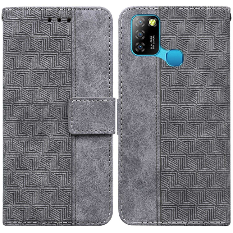 For Infinix Smart 5 X657 / Hot 10 Lite Geometric Embossed Leather Phone Case