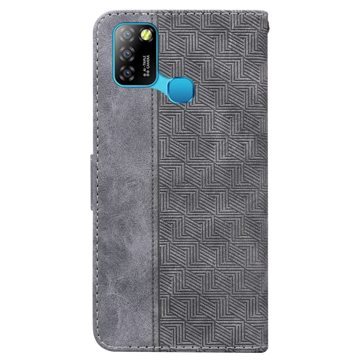 For Infinix Smart 5 X657 / Hot 10 Lite Geometric Embossed Leather Phone Case