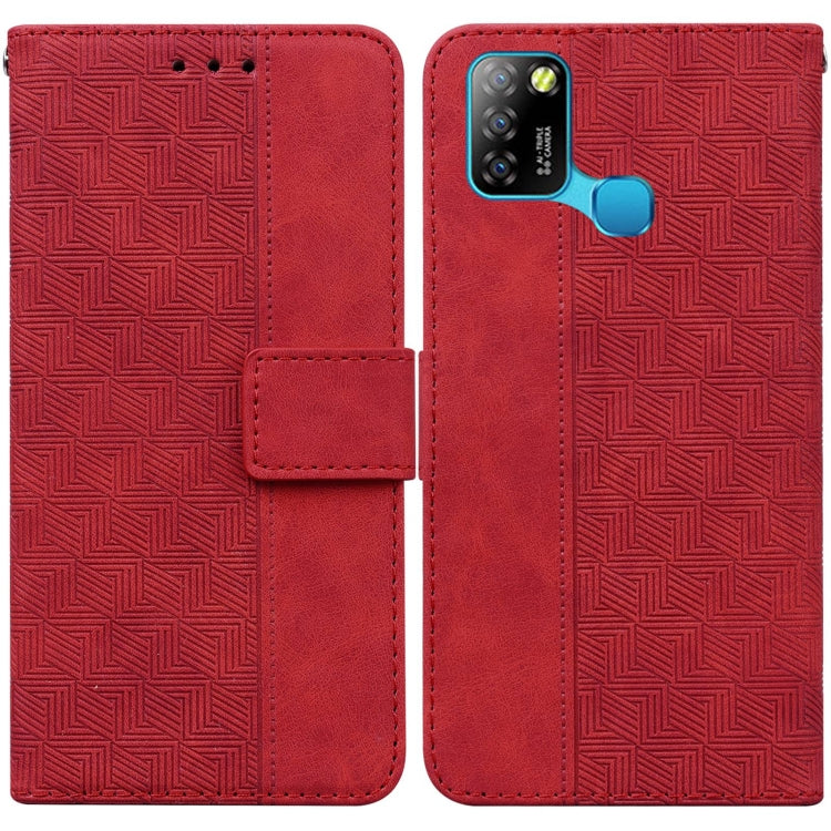 For Infinix Smart 5 X657 / Hot 10 Lite Geometric Embossed Leather Phone Case
