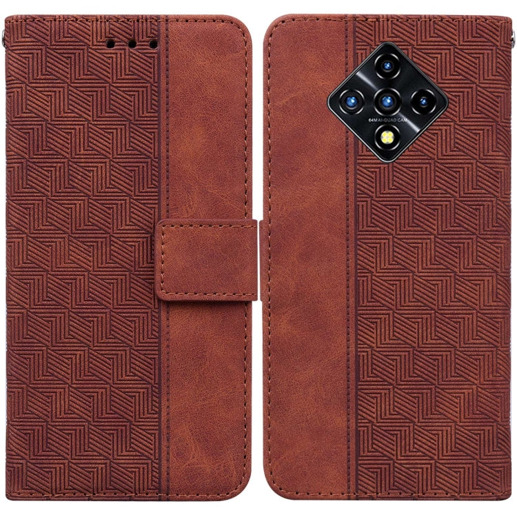 For Infinix Zero 8 X687 Geometric Embossed Leather Phone Case