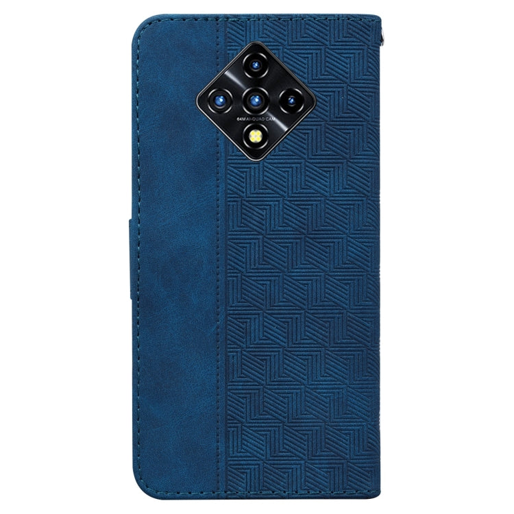 For Infinix Zero 8 X687 Geometric Embossed Leather Phone Case