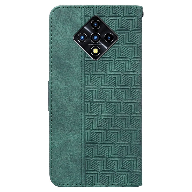 For Infinix Zero 8 X687 Geometric Embossed Leather Phone Case