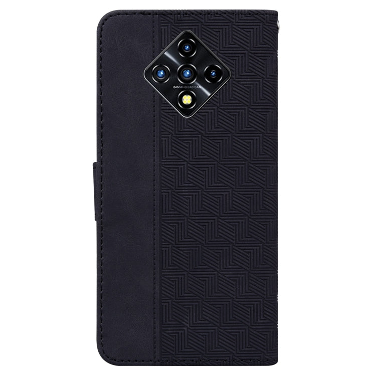 For Infinix Zero 8 X687 Geometric Embossed Leather Phone Case