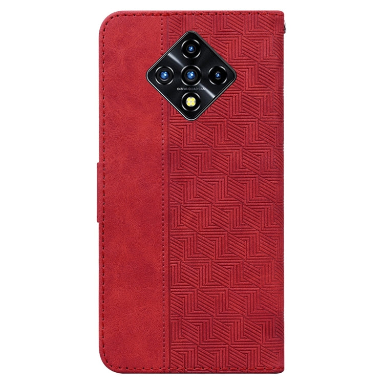 For Infinix Zero 8 X687 Geometric Embossed Leather Phone Case