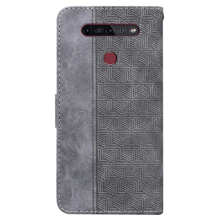 For LG K41S / K51S Geometric Embossed Leather Phone Case