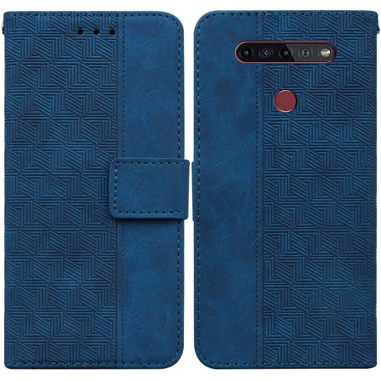 For LG K41S / K51S Geometric Embossed Leather Phone Case