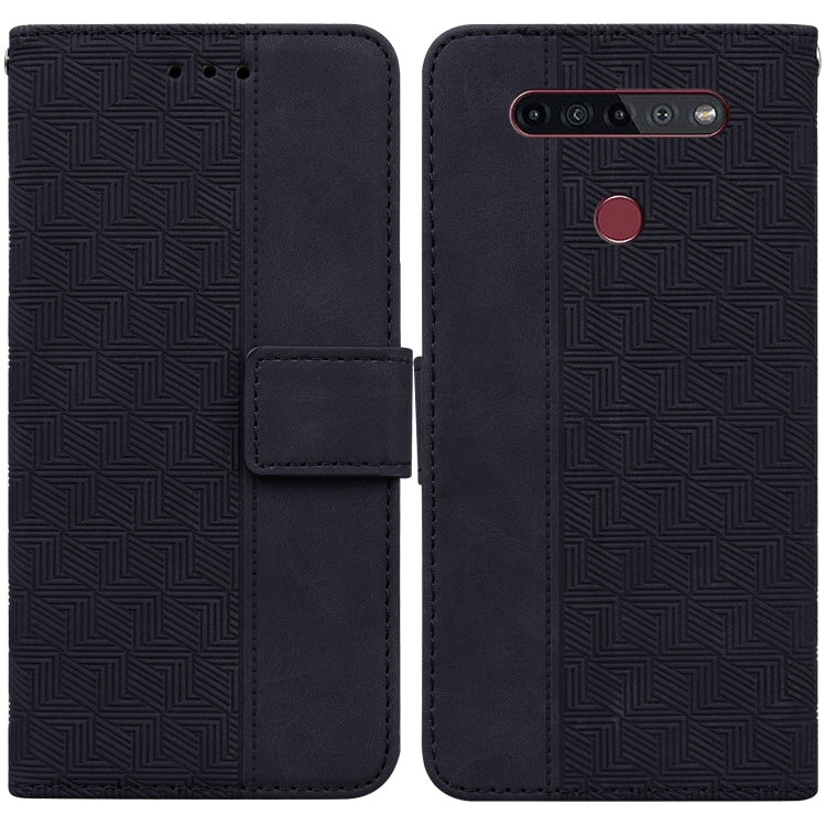 For LG K41S / K51S Geometric Embossed Leather Phone Case