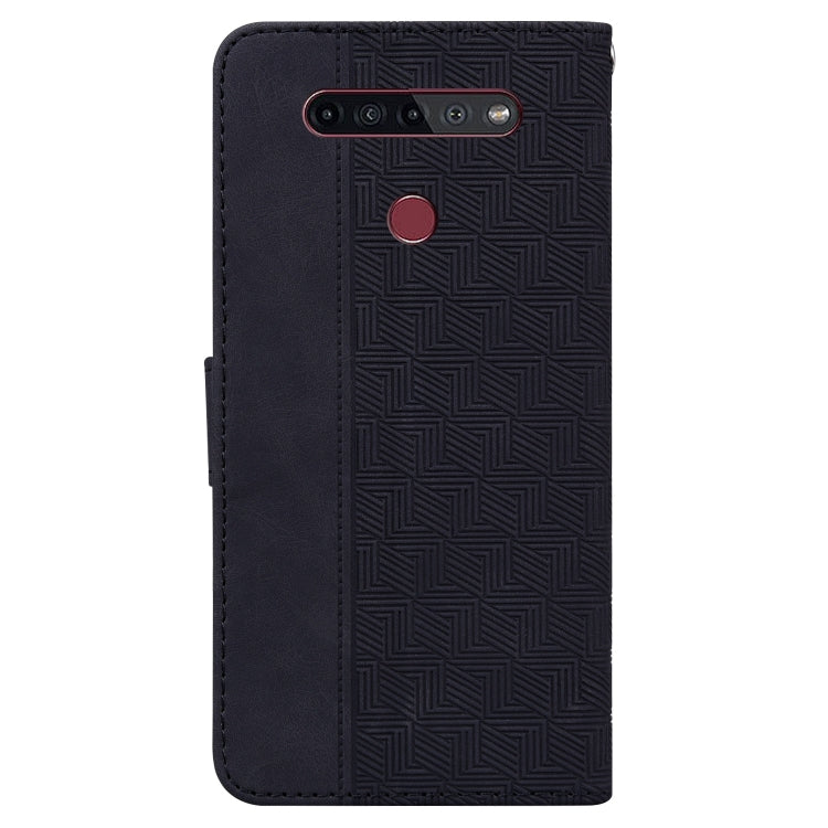 For LG K41S / K51S Geometric Embossed Leather Phone Case