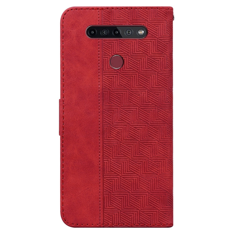 For LG K41S / K51S Geometric Embossed Leather Phone Case
