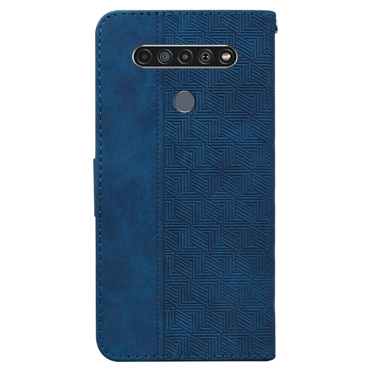 For LG K61 Geometric Embossed Leather Phone Case