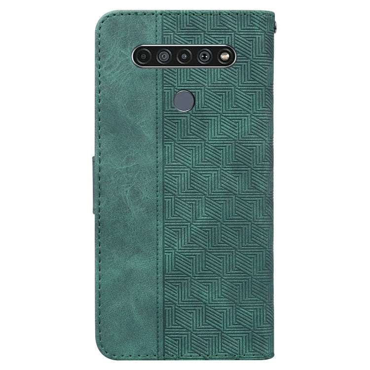 For LG K61 Geometric Embossed Leather Phone Case