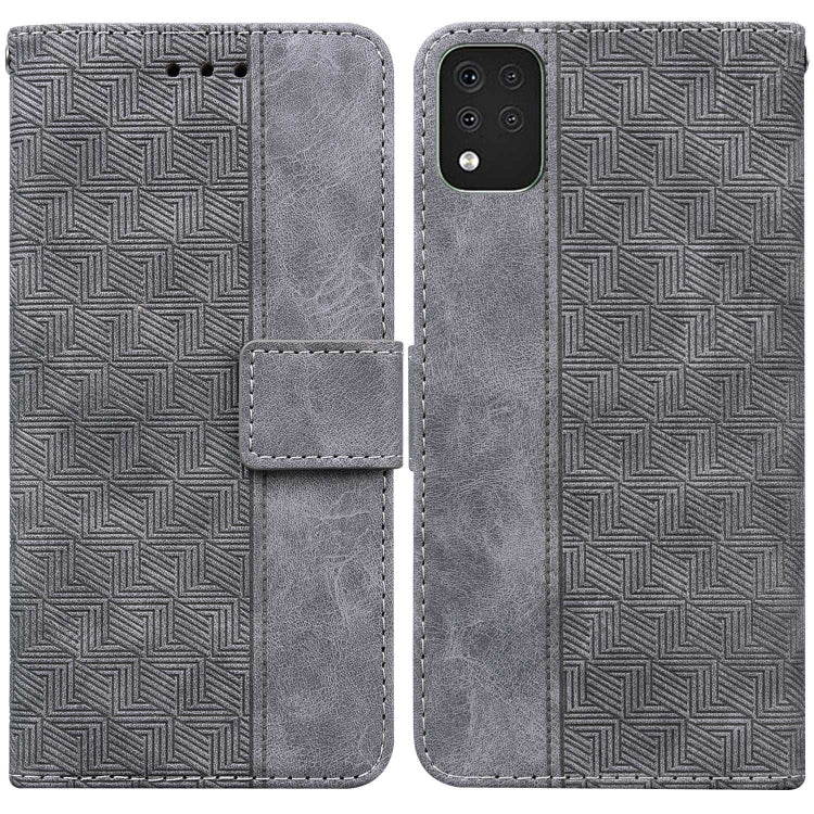 For LG K42 Geometric Embossed Leather Phone Case