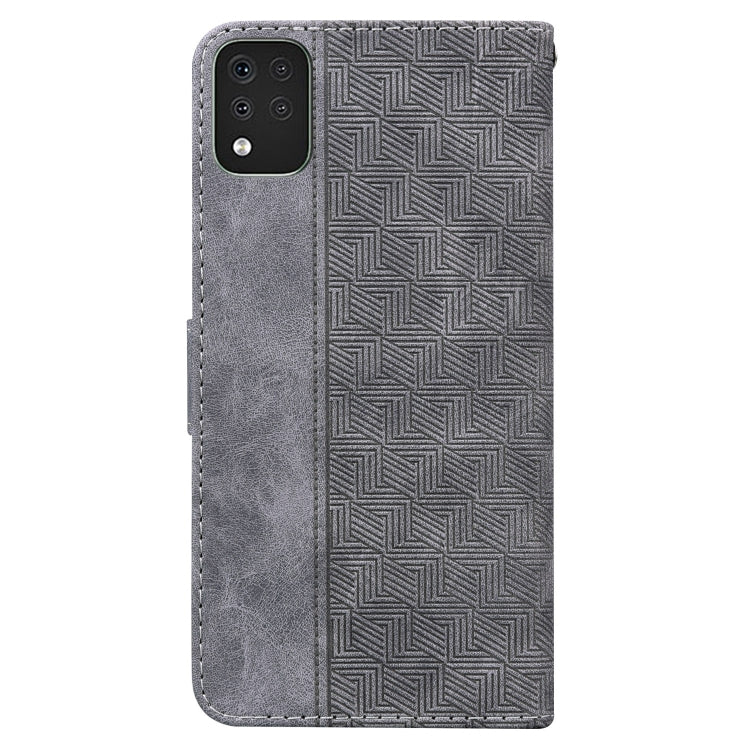 For LG K42 Geometric Embossed Leather Phone Case