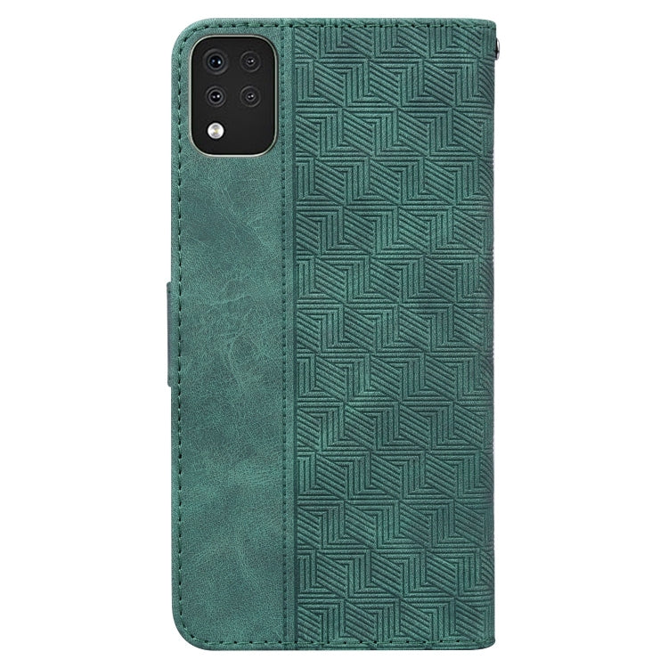 For LG K42 Geometric Embossed Leather Phone Case