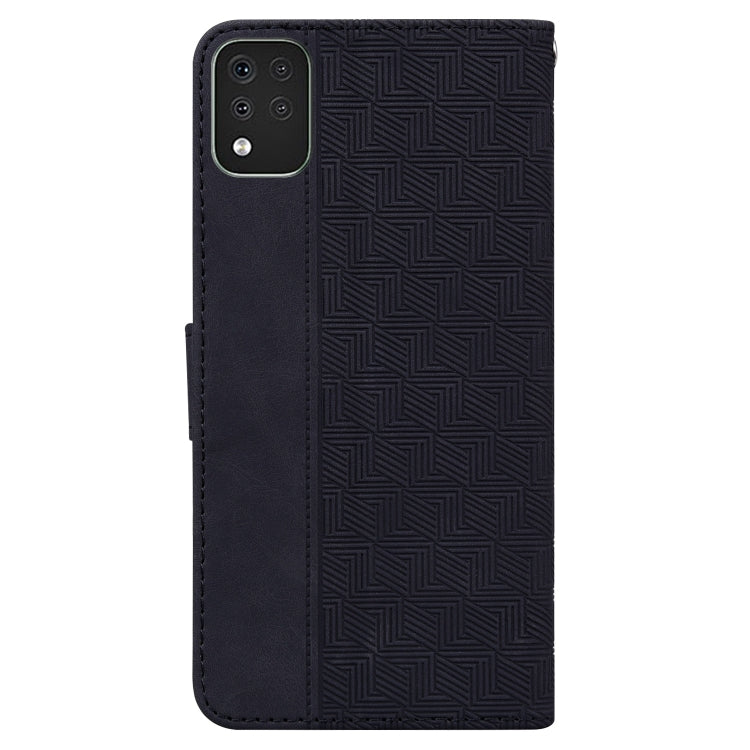 For LG K42 Geometric Embossed Leather Phone Case