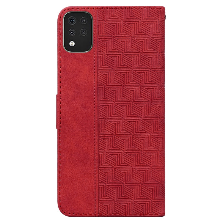 For LG K42 Geometric Embossed Leather Phone Case