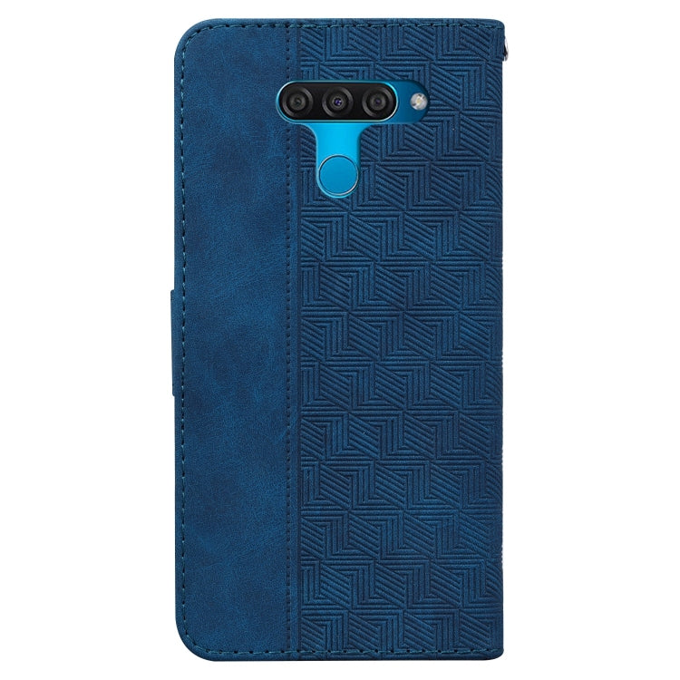 For LG K50 / Q60 Geometric Embossed Leather Phone Case