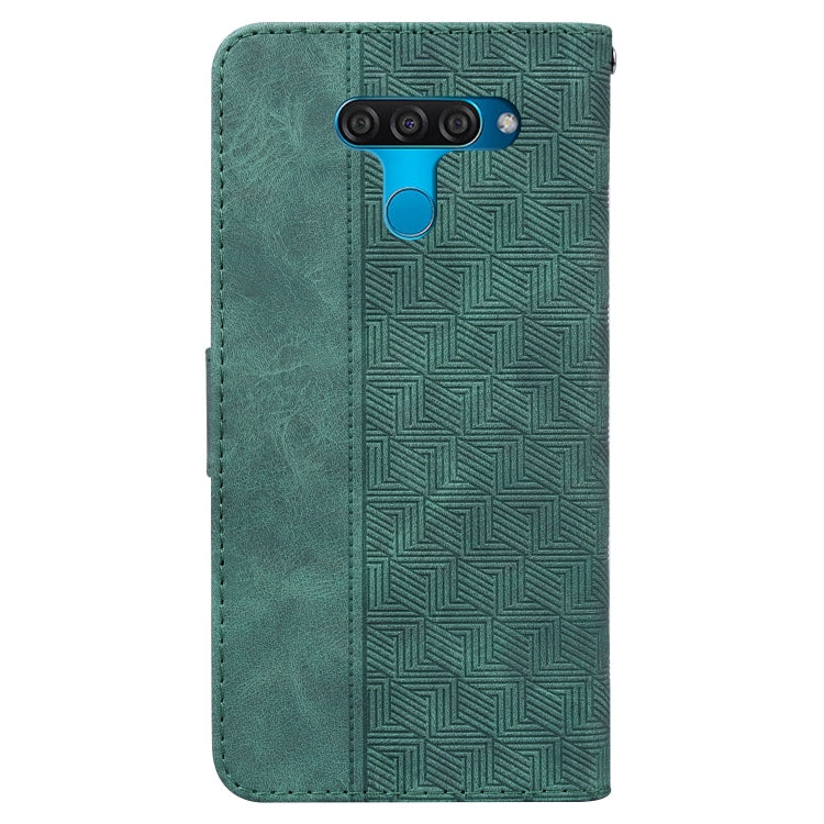 For LG K50 / Q60 Geometric Embossed Leather Phone Case
