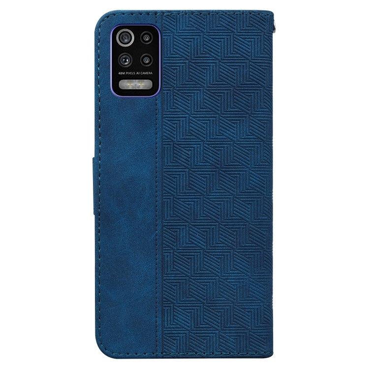 For LG K52 / K62 / Q52 Geometric Embossed Leather Phone Case