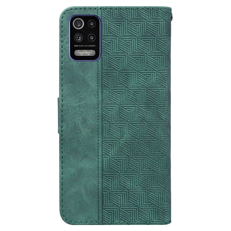 For LG K52 / K62 / Q52 Geometric Embossed Leather Phone Case