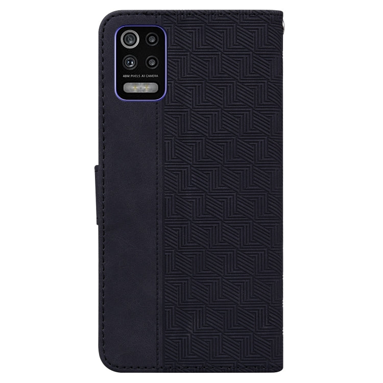 For LG K52 / K62 / Q52 Geometric Embossed Leather Phone Case