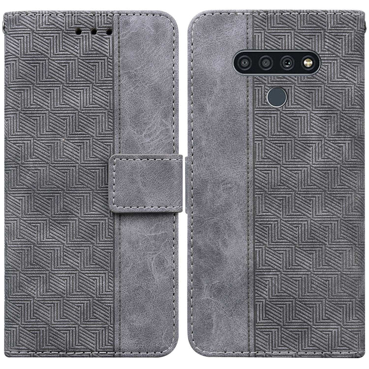 For LG Stylo 6 / K71 Geometric Embossed Leather Phone Case