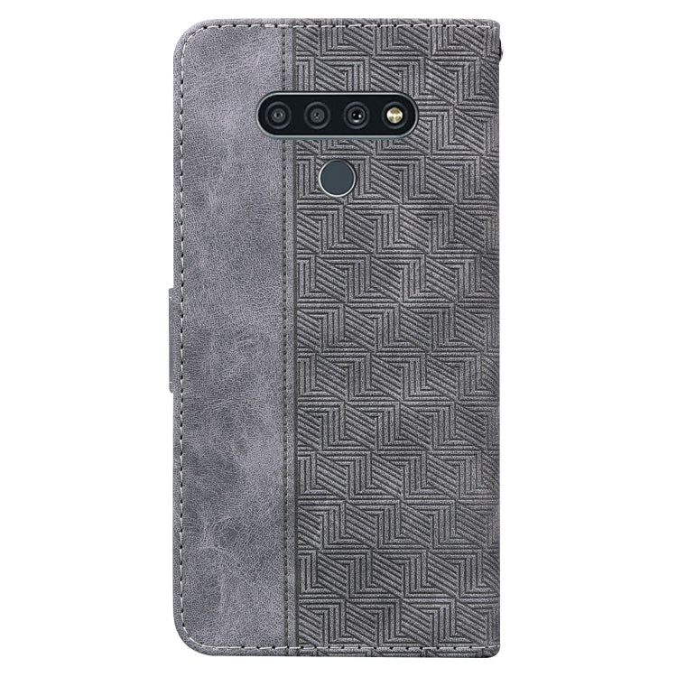 For LG Stylo 6 / K71 Geometric Embossed Leather Phone Case