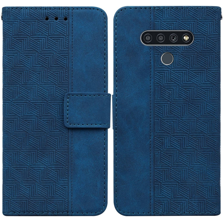 For LG Stylo 6 / K71 Geometric Embossed Leather Phone Case