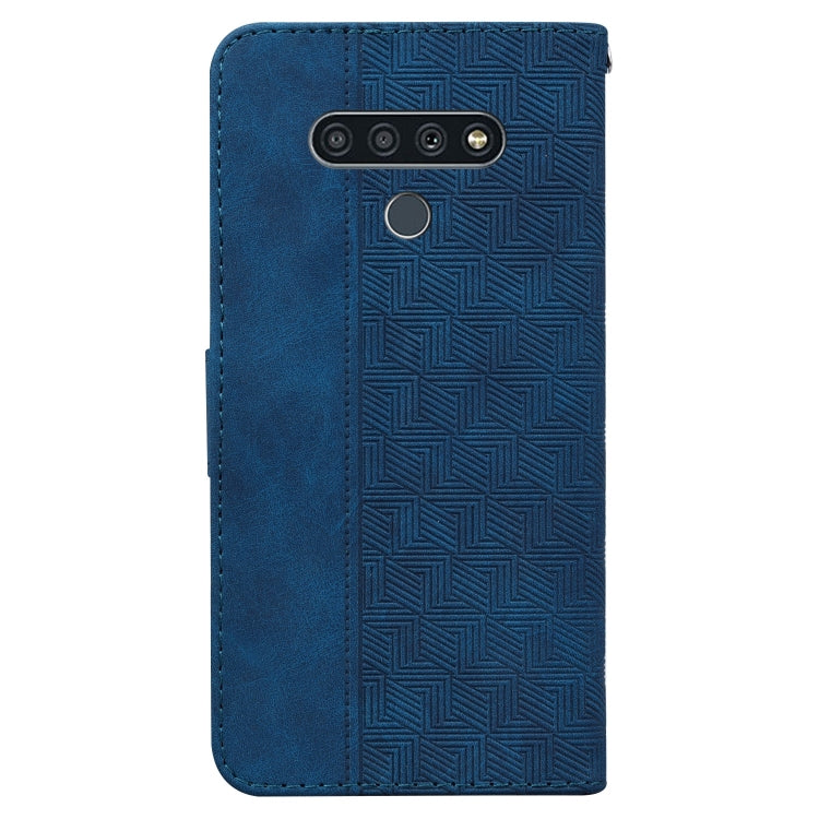 For LG Stylo 6 / K71 Geometric Embossed Leather Phone Case