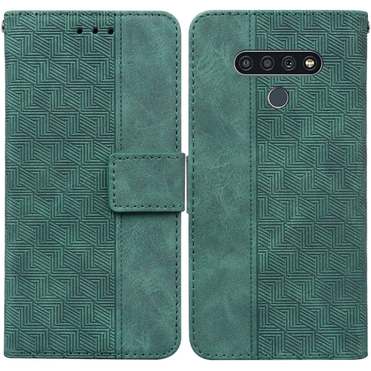 For LG Stylo 6 / K71 Geometric Embossed Leather Phone Case