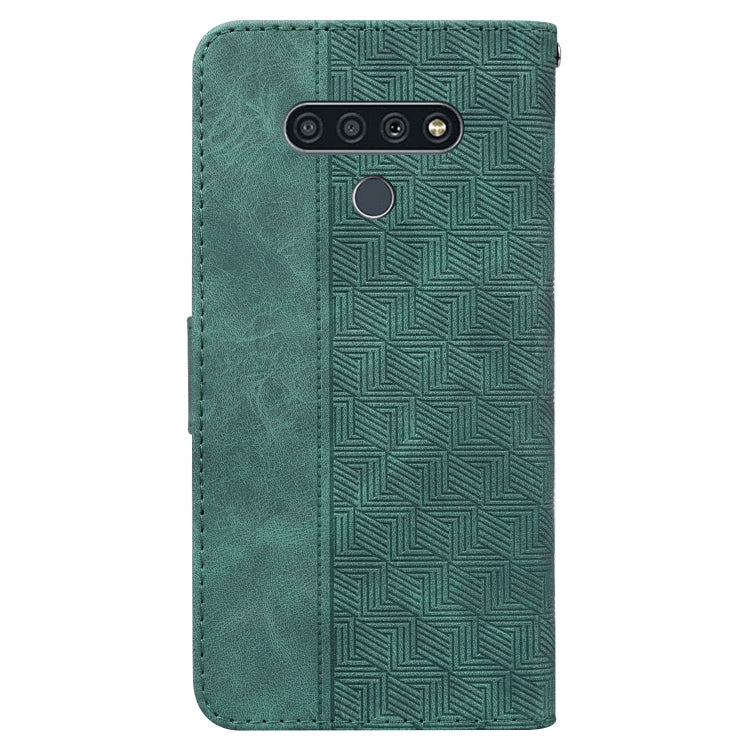 For LG Stylo 6 / K71 Geometric Embossed Leather Phone Case
