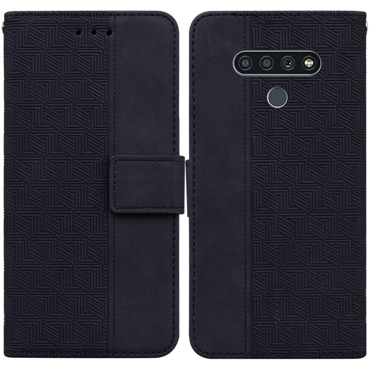 For LG Stylo 6 / K71 Geometric Embossed Leather Phone Case
