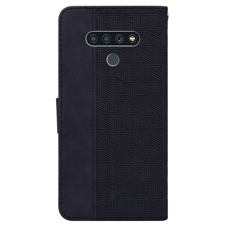 For LG Stylo 6 / K71 Geometric Embossed Leather Phone Case