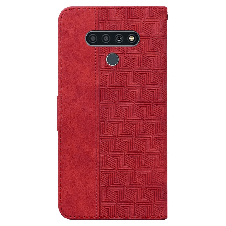 For LG Stylo 6 / K71 Geometric Embossed Leather Phone Case