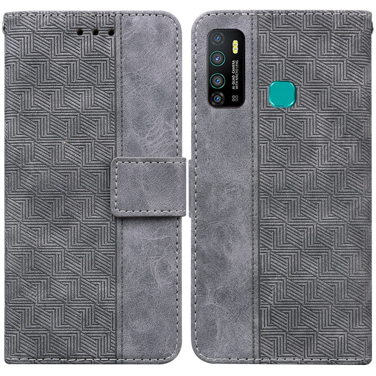 For Tecno Camon 15 Geometric Embossed Leather Phone Case