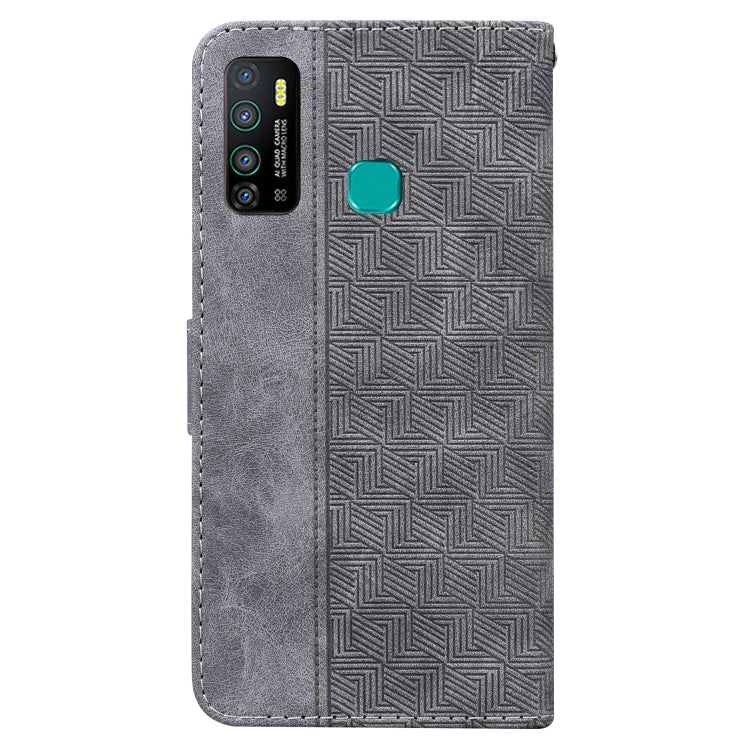 For Tecno Camon 15 Geometric Embossed Leather Phone Case
