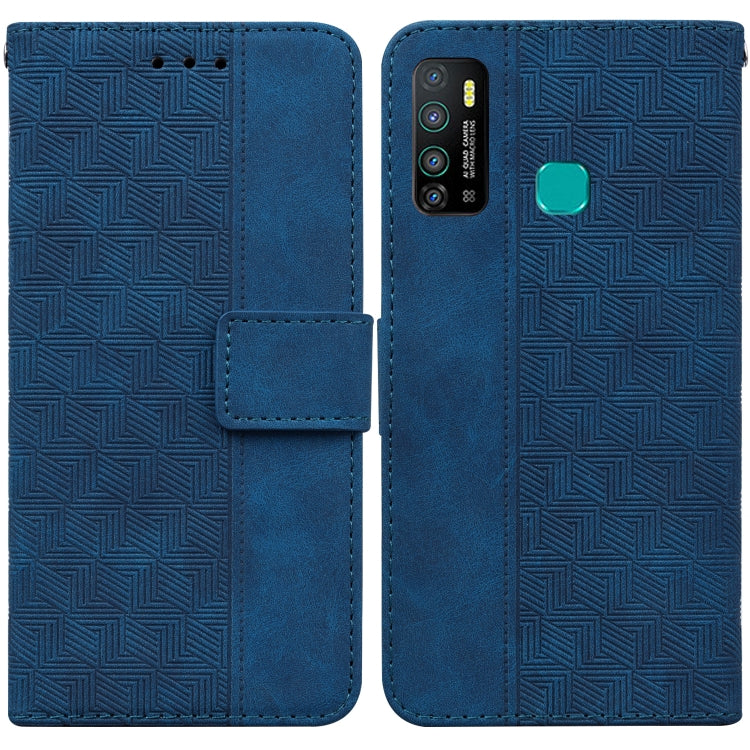 For Tecno Camon 15 Geometric Embossed Leather Phone Case