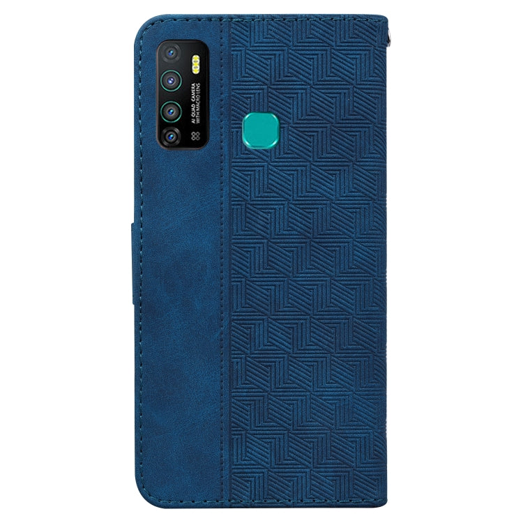 For Tecno Camon 15 Geometric Embossed Leather Phone Case