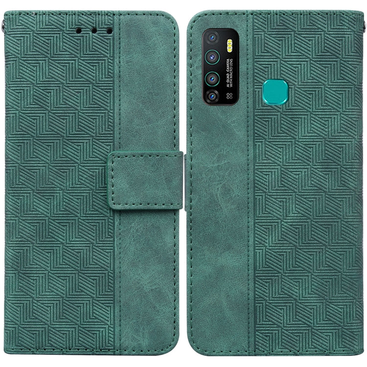 For Tecno Camon 15 Geometric Embossed Leather Phone Case