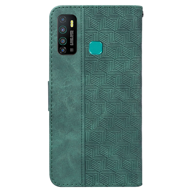 For Tecno Camon 15 Geometric Embossed Leather Phone Case