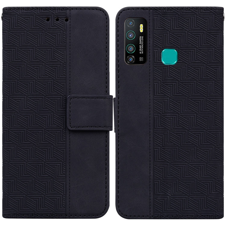 For Tecno Camon 15 Geometric Embossed Leather Phone Case