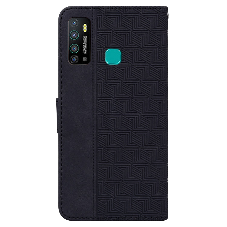 For Tecno Camon 15 Geometric Embossed Leather Phone Case