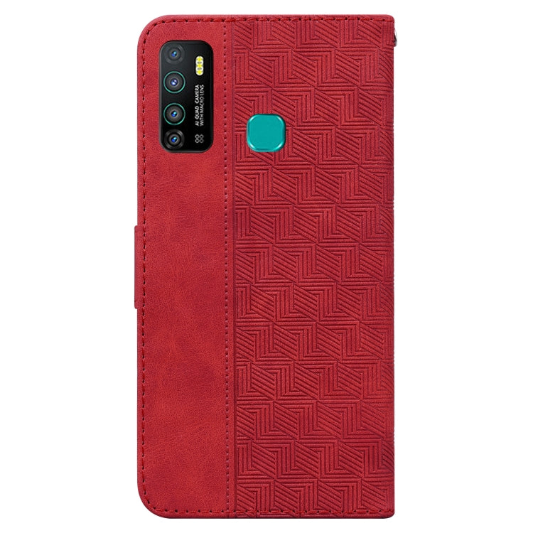 For Tecno Camon 15 Geometric Embossed Leather Phone Case