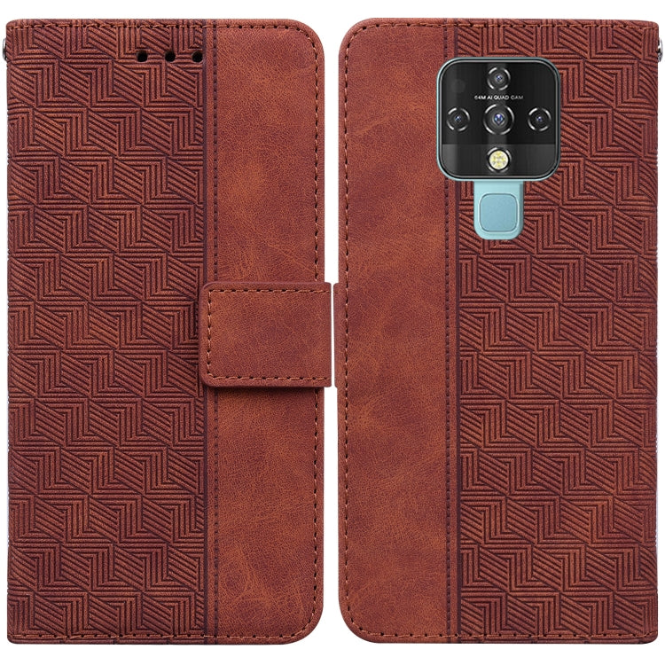 For Tecno Camon 16 Geometric Embossed Leather Phone Case