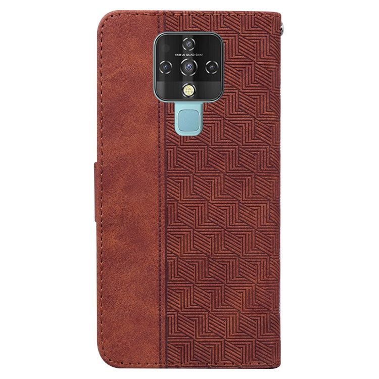 For Tecno Camon 16 Geometric Embossed Leather Phone Case