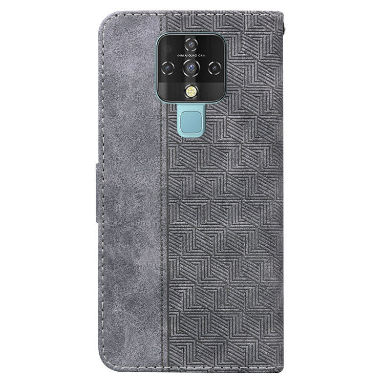 For Tecno Camon 16 Geometric Embossed Leather Phone Case