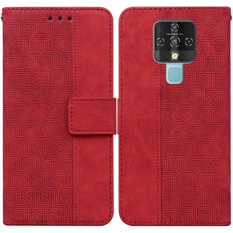 For Tecno Camon 16 Geometric Embossed Leather Phone Case
