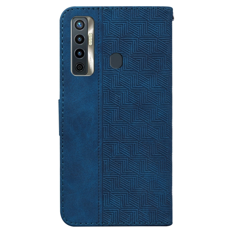 For Tecno Camon 17 Geometric Embossed Leather Phone Case